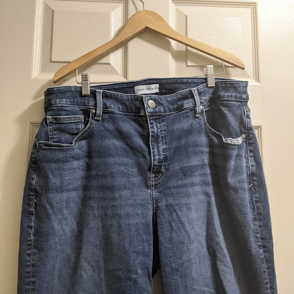 Lane Bryant High-Waisted Fringe Distressed High-Rise Girlfriend Straight… - Picture 7 of 11